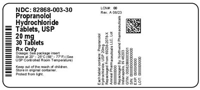 Label - 82868 003 30   Rev A 08 23